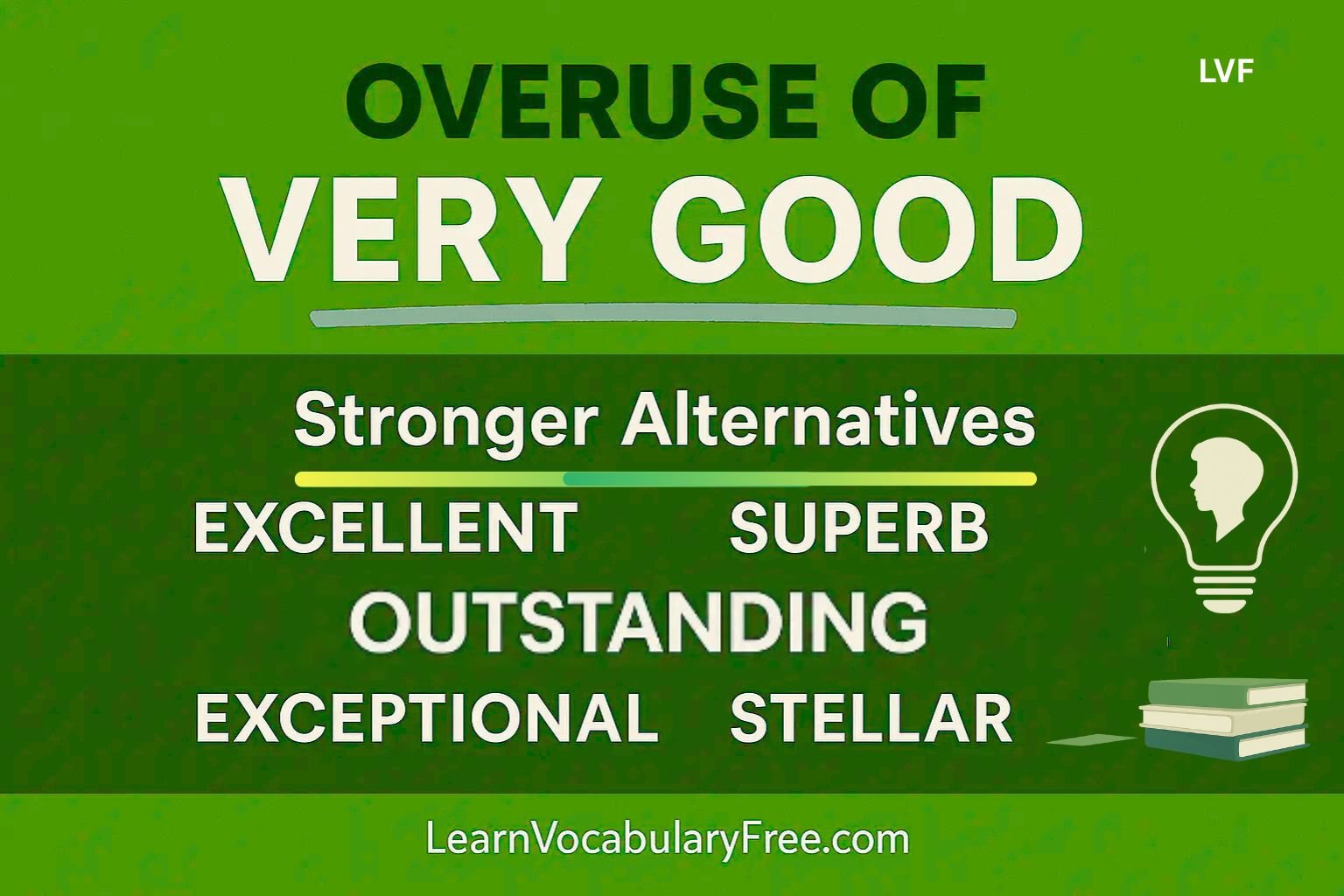 Overuse of Very Good – learn stronger alternatives like excellent, superb, outstanding, exceptional, stellar