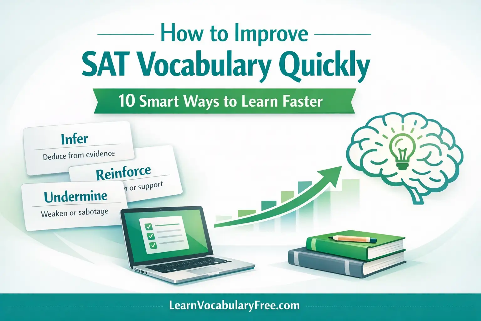 How to Improve SAT Vocabulary Quickly with 10 smart ways to learn SAT words faster including flashcards, reading, and practice strategies